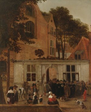 The Conferring of a Degree at the University of Leiden about 1650 by Hendrick Van Der Burgh Oil Painting