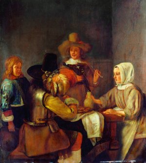 The Oyster Meal by Hendrick Van Der Burgh Oil Painting