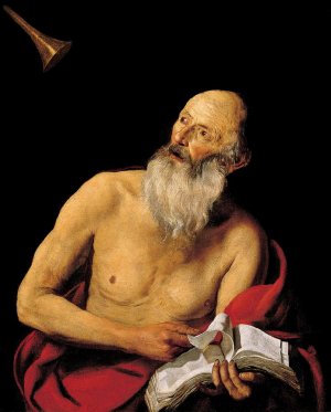 St Jerome by Hendrick Van Somer Oil Painting