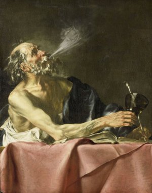 The Smoker Allegory of Transience by Hendrick Van Someren Oil Painting