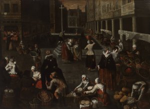 Market Scene by Hendrick Van Steenwijk The Elder Oil Painting