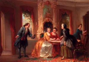 An Elegant Entrance Oil painting by Hendricus Reijntjens