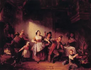 Merry Making by Hendricus Reijntjens - Oil Painting Reproduction