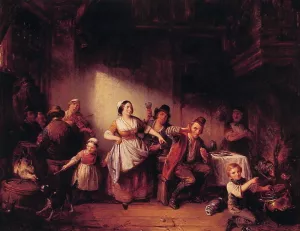 Merry Making by Hendricus Reijntjens Oil Painting