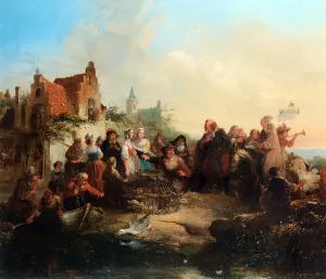 The Offerings Oil painting by Hendricus Reijntjens