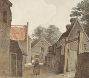 Straat bij de Manege by Hendrik Abraham Klinkhamer Oil Painting