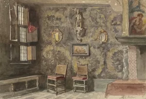 Interieur van het oude Brouwershuis te Antwerpen by Hendrik Adriaan Christiaan Dekker Oil Painting