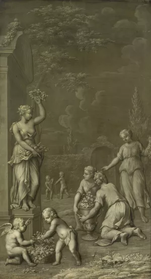 Homage to Pomona by Hendrik Carre II Oil Painting