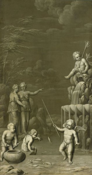 Main Product Photo of The Catch  Painting by Hendrik Carre II