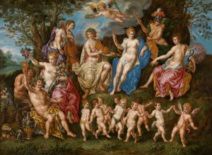 Parnassus by Hendrik De Clerck Oil Painting
