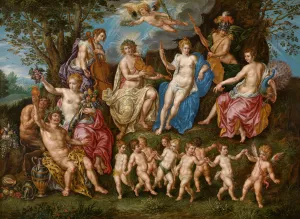 Parnassus by Hendrik De Clerck Oil Painting