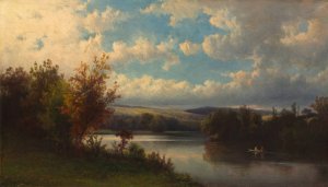 Landscape near Granby, Connecticut by Hendrik Dirk Kruseman Van Elten Oil Painting