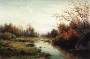 Sprangling Brook by Hendrik-Dirk Kruseman Van Elten - Oil Painting Reproduction