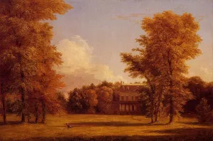 The Van Rensselaer Manor House by Hendrik-Dirk Kruseman Van Elten Oil Painting