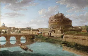 Rome: A View of the Tiber by Hendrik Frans Van Lint Oil Painting