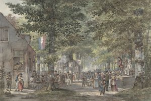 Festival in de Haarlemmer hout by Hendrik Gerrit Ten Cate Oil Painting