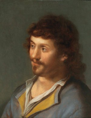 A Young Man, With An Open Collar by Hendrik Gerritsz Pot Oil Painting