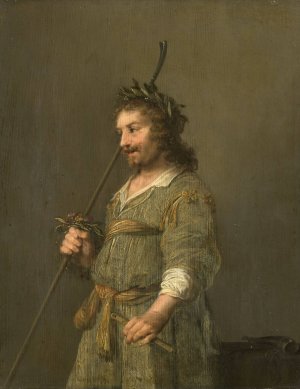 Portrait of a Man dressed as a Shepherd by Hendrik Gerritsz Pot Oil Painting