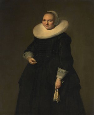 Portrait of a Woman by Hendrik Gerritsz Pot Oil Painting