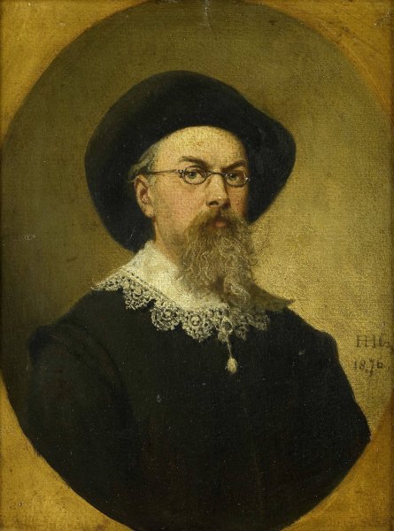 Self Portrait  by Hendrik Hollander - Hand-Painted Oil Painting Reproduction