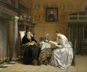 Sunday Morning by Hendrik Jacobus Scholten Oil Painting