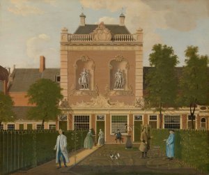The Garden and Coach House of 524 Keizersgracht in Amsterdam by Hendrik Keun Oil Painting