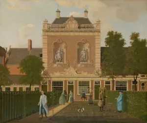 The Garden and Coach House of 524 Keizersgracht in Amsterdam by Hendrik Keun Oil Painting