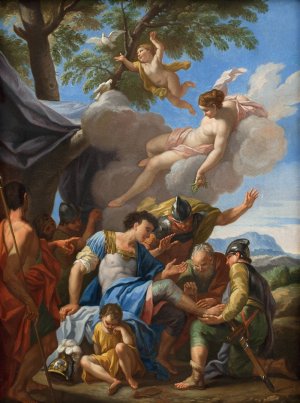 Venus Bringing Simples for the Wounded Aeneas by Hendrik Krock Oil Painting