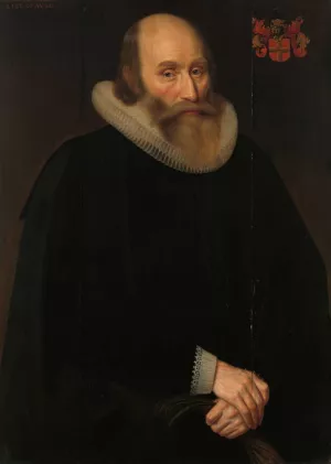 Portrait of Antonius Antonides van der Linden, Physician in Amsterdam by Hendrik Meerman Oil Painting