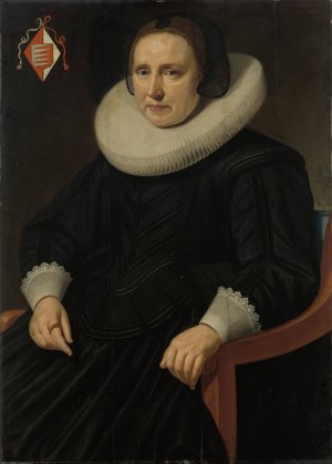 Portrait of Sara Sweerts de Weert, second Wife of Antonius Antonides van der Linden by Hendrik Meerman Oil Painting