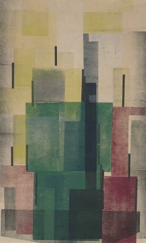 Composition by Hendrik Nicolaas Werkman Oil Painting