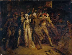 Arrestation de Charlotte Corday Oil painting by Hendrik Scheffer