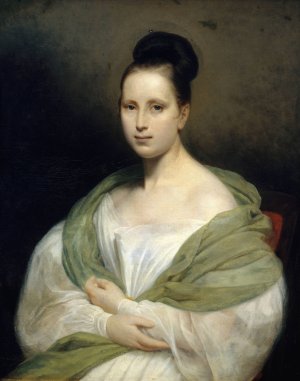 Portrait d'Adelaide Rousseau-Scheffer by Hendrik Scheffer Oil Painting