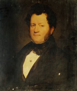 Portrait d'homme by Hendrik Scheffer Oil Painting