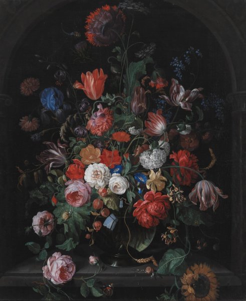 Flower Piece  by Hendrik Schoock - Hand-Painted Oil Painting Reproduction