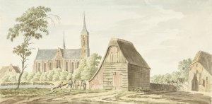 Gezicht op het dorp Hoornaar by Hendrik Tavenier Oil Painting