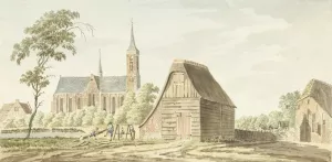 Gezicht op het dorp Hoornaar by Hendrik Tavenier Oil Painting
