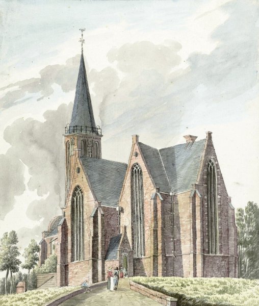 Main Product Photo of Kerk te Aalsmeer  Painting by Hendrik Tavenier