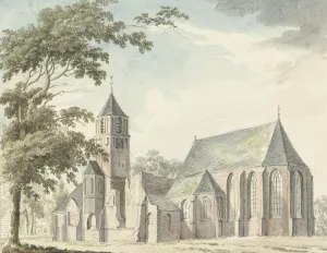 Kerk te Warmond Oil painting by Hendrik Tavenier