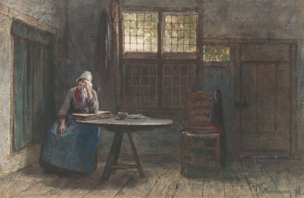 Main Product Photo of De ledige stoel  Painting by Hendrik Valkenburg