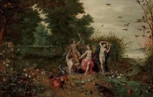 An Allegory of the Four Elements by Hendrik Van Balen Oil Painting
