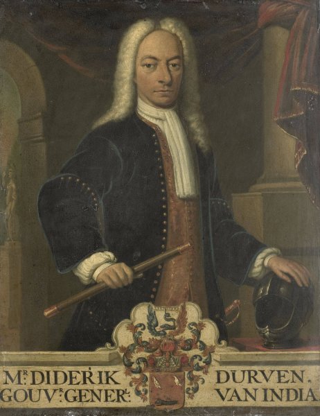 Portrait of Diederik van Durven, Governor-General of the Dutch East Indies  by Hendrik Van Den Bosch - Hand-Painted Oil Painting Reproduction