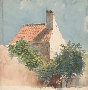 Studie van een huis van baksteen by Hendrik Van Der Burgh Oil Painting