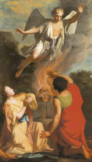 The Sacrifice Of Manoah by Hendrik Van Limborch Oil Painting