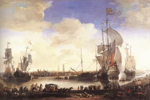 The Handelskom at Bruges painting by Hendrik Van Minderhout