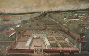 The Trading Post of the Dutch East India Company in Hooghly, Bengal by Hendrik Van Schuylenburgh Oil Painting