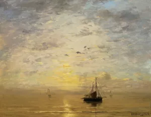 Marine by Hendrik Willem Mesdag Oil Painting