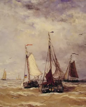 Preparations for Departure painting by Hendrik Willem Mesdag