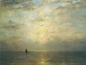 Setting Sun by Hendrik Willem Mesdag - Oil Painting Reproduction
