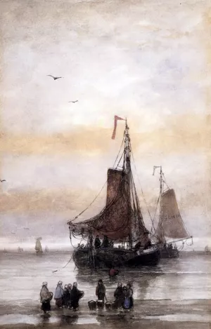 The Arrival of the Fleet by Hendrik Willem Mesdag Oil Painting